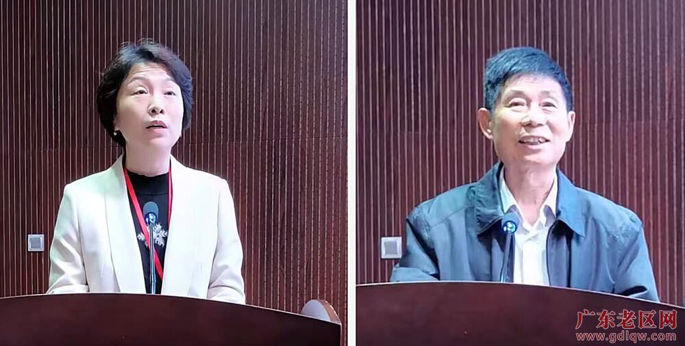 11-1惠州市老促会会长魏蔚(左)、湛江市老促会会长麦马佑(右)作大会发言.jpg